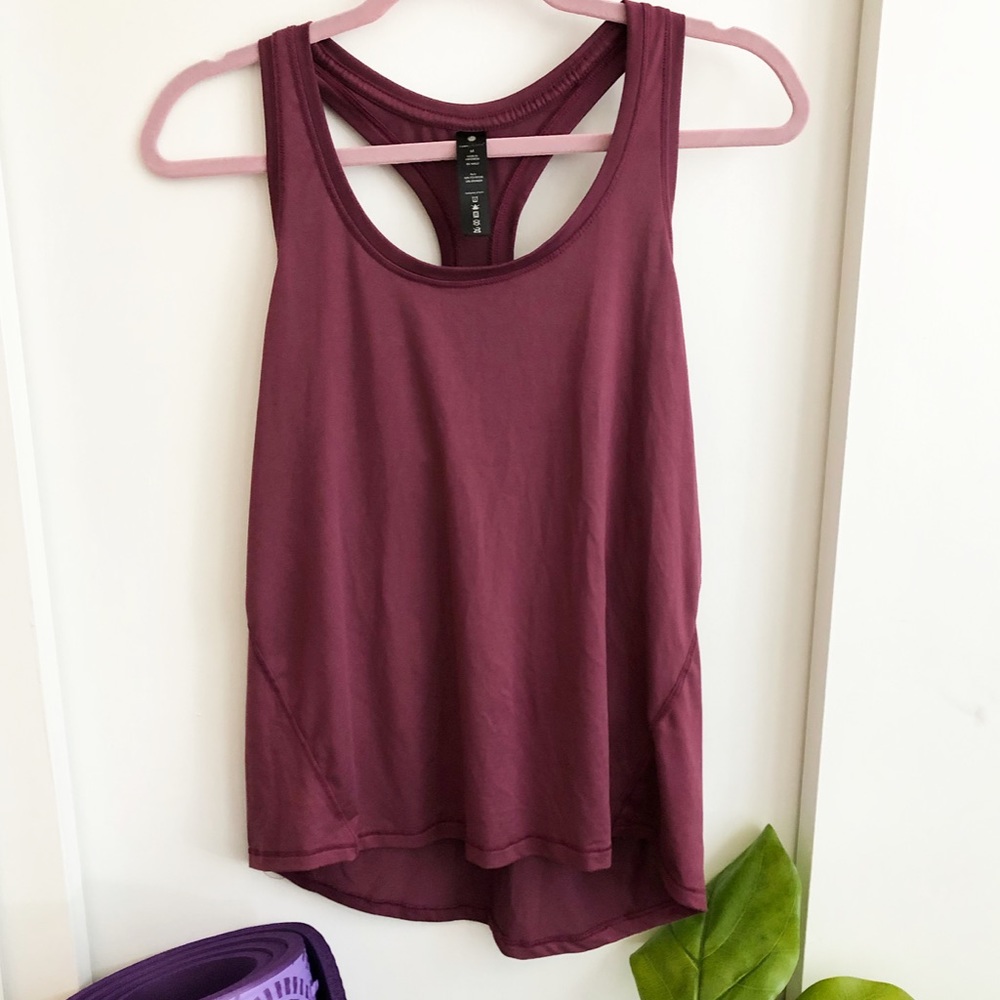 berry color yoga tank